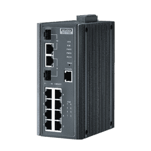 EKI-7710G-2CPI-AE Switch Rail DIN industriel 8 x Gb POE + 2 x combo Gb Managé -40°C 75°C