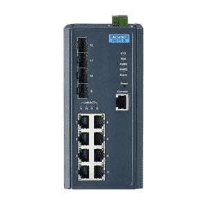 EKI-7712E-4FI-AE Switch Rail DIN industriel 8 x Gb + 4 x FO Managé -40°C 75°C