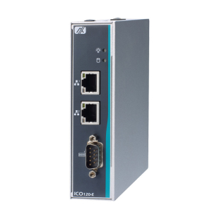 Passerelle embarquée Rail-DIN Fanless avec un processeur Intel Celeron N3350, COM, CAN, entrées et sorties digitales, x2 LAN, x2 USB, HDMI