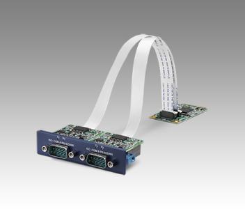 MOS-1121Y-0201E Module d'extension pour PC industriel fanless, Isolated RS-422/485, 2-Ch, DB9, PCIe I/F