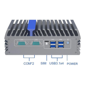 IEXP-502 PC Fanless compact avec un processeur Intel Core I3, I5 ou I7 de 12eme génération, 3 x HDMI, 1 x VGA, 3 x LAN, 2 x COM, 4x USB (-20 ~ +50°C)