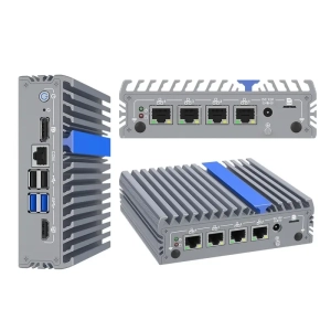 IEXP-304 PC Fanless 4 x LAN, 4 x USB, DP/HDMI, 1 x COM Intel N100