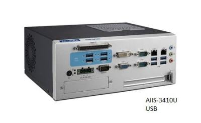 AIIS-3410U-00B1 PC compact pour applications de vision industrielle avec un processeur Intel de 6eme génération & compatible x4 caméras PoE ou USB 3.0