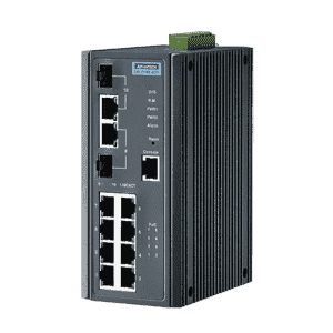 EKI-7710E-2CPI-AE Switch Rail DIN industriel 8 ports POE + 2 x combo 1Gb Managé -40°C 75°C