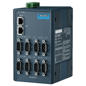 EKI-1528CI-DR-AE Passerelle RS232 RS422 ou RS485 ethernet 8 ports isolés -40 ~ 75 °C