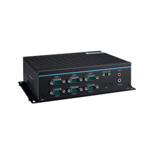 IOT-BOX-F210 PC Fanless durci spécial acquisition avec 4 x LAN, 4 x USB, 6 x COM, 1 x HDMI, 1 x VGA