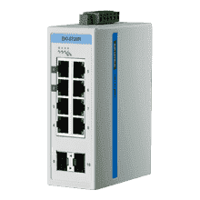 Switch Rail DIN automatisme 8 ports Gigabit + 2 1000Mbps -40°C +75°C