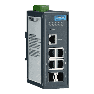 EKI-7706E-2FI-AE Switch Rail DIN industriel 4 ports FE + 2 Fibre SFP -40°C 75°C