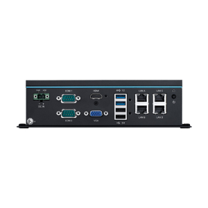 IOT-BOX-F210 PC Fanless durci spécial acquisition avec 4 x LAN, 4 x USB, 6 x COM, 1 x HDMI, 1 x VGA