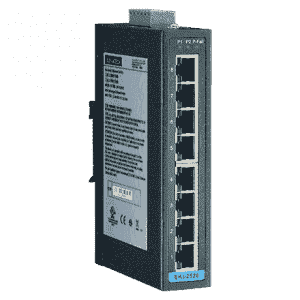 Switch industriel 8 ports Ethernet 10/100 Mbps en boîtier métallique et alimentation redondant