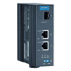 EKI-2742FPI-B Switch industriel PoE+ Gigabit et convertisseur SFP avec x2 PoE 30W