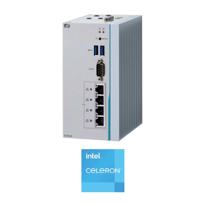 ICO320-83C PC fanless embarqué avec fixation rail DIN & processeur Intel Celeron N3350, COM, CAN, LAN PoE et DIO