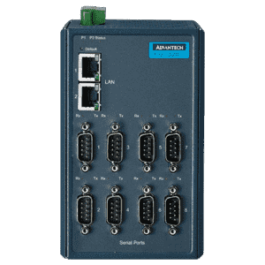 EKI-1528CI-DR-AE Passerelle RS232 RS422 ou RS485 ethernet 8 ports isolés -40 ~ 75 °C