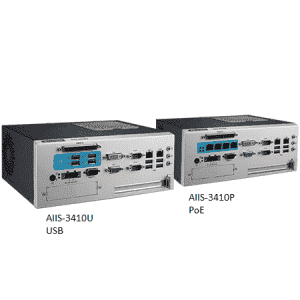 AIIS-3410U-00B1 PC compact pour applications de vision industrielle avec un processeur Intel de 6eme génération & compatible x4 caméras PoE ou USB 3.0