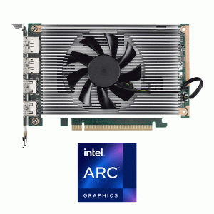 Carte graphique PCIe x16  avec Intel Arc A380E avec 4 ports DP