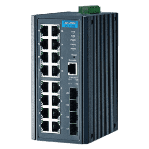 EKI-7720G-4F-AE Switch Rail DIN industriel 16 ports Gb  + 4 Fibre SFP Managé