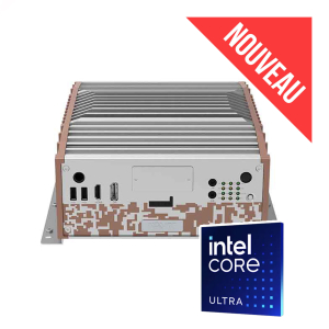 NISE 3000 20C-EP PC fanless puissant équipé d'un processeur Intel Core Ultra 5 ou 7 x4 COM, x1 DP, X1 HDMI, X1 SIM, X4 USB3.2,GPIO,TMP2.0