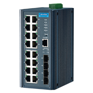 EKI-7720G-4FI-BE Switch Ethernet industriel 16 ports Gigabit et 4 SFP manageable (Rail Din)