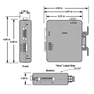 BB-485DRCI Convertisseur série, Triple Isolated RS-232 to RS-422/485 Converter