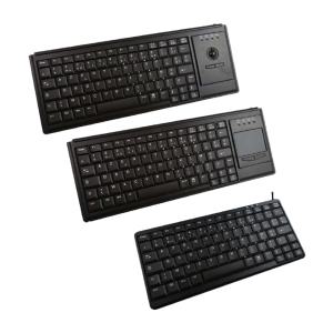 NX-82T-TB16 Clavier polyvalent 82 touches AZERTY ou QWERTY semi durci USB ou PS2 option trackball, pavé tactile ou seul