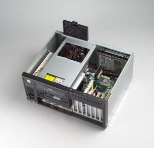 IPC-7120-35D Chassis PC format Tour pour PC industriel avec carte mère ATX connectique façade avant alimentation 350W