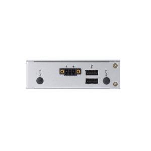 ICO120-E3350 Passerelle embarquée Rail-DIN Fanless avec un processeur Intel Celeron N3350, COM, CAN, entrées et sorties digitales, x2 LAN, x2 USB, HDMI