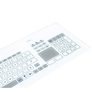 KR23223 Clavier médical en verre tactile filaire encastrable IP65 sans aspérités