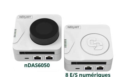 Passerelle IoT intelligente & modulaire, 2 x LAN, Modbus TCP RTU,8 x E/S numériques avec ou sans écran OLED