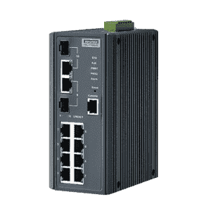 EKI-7710G-2C-AE Switch Rail DIN industriel 8 ports Gb + 2 x combo 1Gb Managé