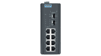 EKI-2710G-2FPI-A Switch ethernet PoE industriel Gigabit non managé avec 8 ports GE + 2 ports SFP Gigabit