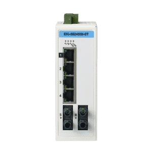 EKI-5524SSI-ST-AE Switch Rail DIN protocole automatisme  4 x 10/100 + 2 Fo SM F -40~75°C