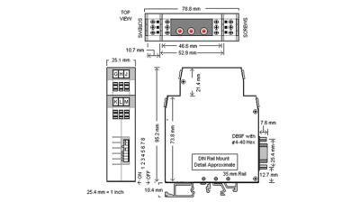 BB-485LDRC9 Convertisseur série, RS-232 to RS-422/485 Converter, Rail DIN, Iso