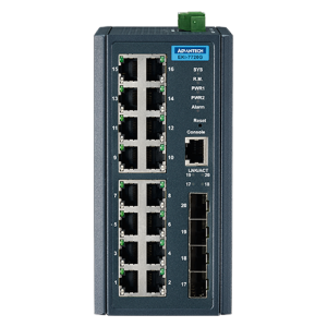 EKI-7720G-4FI-BE Switch Ethernet industriel 16 ports Gigabit et 4 SFP manageable (Rail Din)