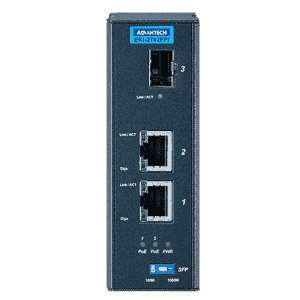 EKI-2742FPI-B Switch industriel PoE+ Gigabit et convertisseur SFP avec x2 PoE 30W