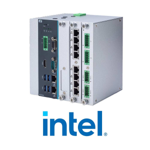 ico500-518 PC fanless équipé d'un processeur Intel Core I3, I5 ou I7 de 7eme génération avec ports COM, LAN, entrées et sorties digitales programmables, HDMI, VGA,Rail-DIN