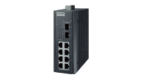 Switch ethernet PoE industriel Gigabit non managé avec 8 ports GE + 2 ports SFP Gigabit