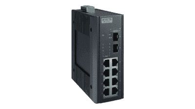 EKI-2710G-2FPI-A Switch ethernet PoE industriel Gigabit non managé avec 8 ports GE + 2 ports SFP Gigabit