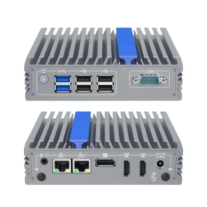 IEXP-302 PC Fanless compact avec  Intel Pentium J3710, 2 x HDMI, DP, 2 x LAN, 1 x COM, 6 x USB (-20 ~ +50°C)