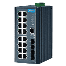 Switch Rail DIN industriel 16 ports Gb  + 4 Fibre SFP Managé