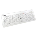 Industrial touch AZERTY keyboard, antistatic, IP67, tempered glass and stainless steel