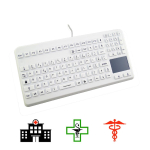 Medical keyboard with IP68 waterproof rating and washable, with touchpad, InduProof Advanced series