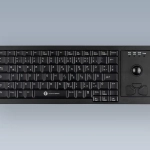 Semi-rugged keyboard with trackball