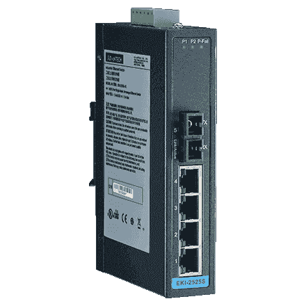 Switch Rail DIN industriel 4 ports 10/100Mbps + 1 fibre optique