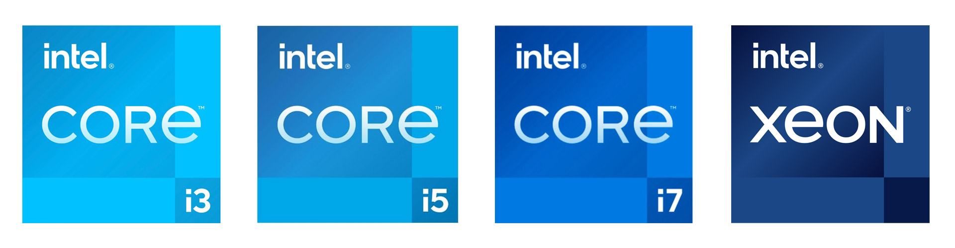 Logos Intel Xeon et Core