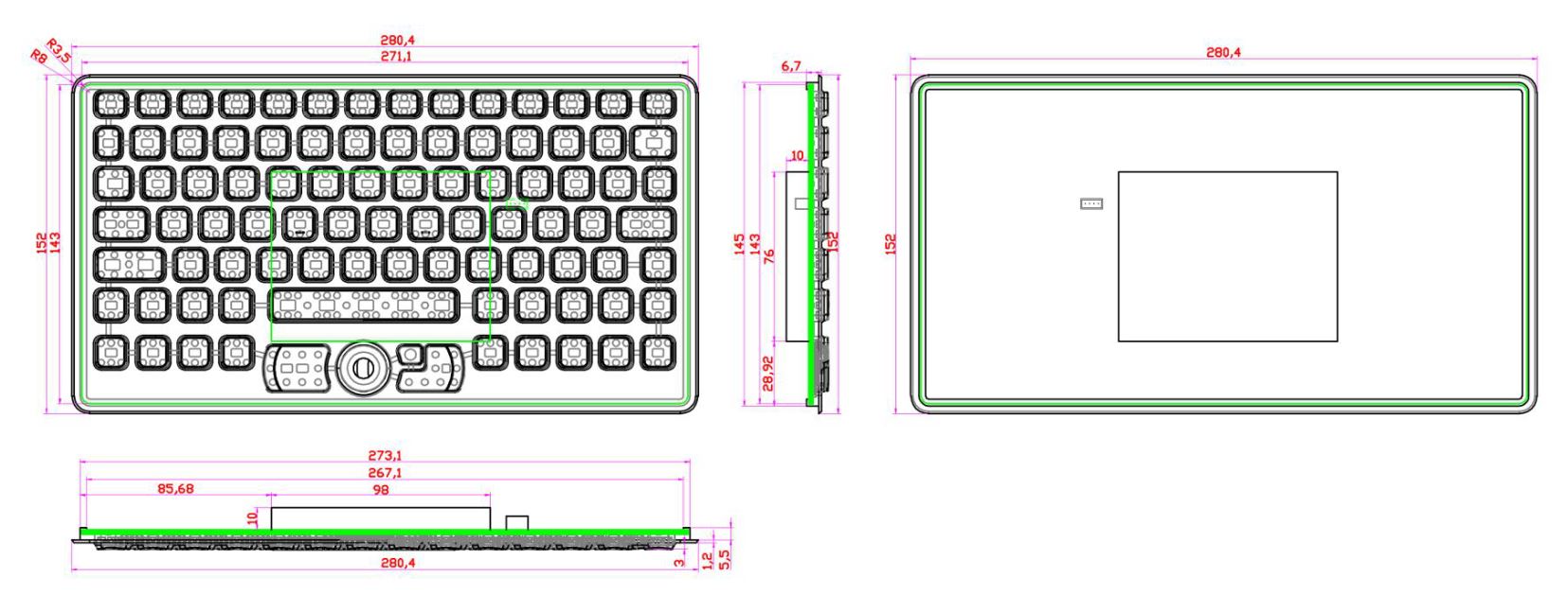 schema clavier K-TEK